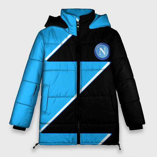 Женская зимняя куртка Napoli fc geometry blue / 3D-Светло-серый – фото 1