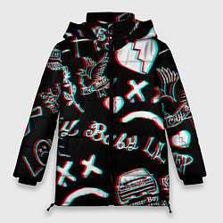 Женская зимняя куртка Lil Peep logo glitch