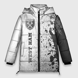 Куртка зимняя женская West Ham - white gradient по-вертикали, цвет: 3D-черный