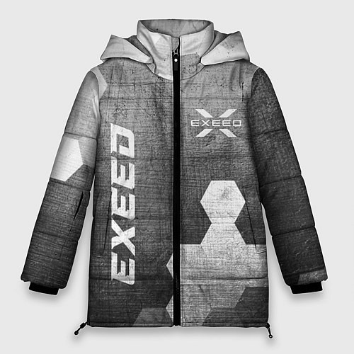 Женская зимняя куртка Exeed - grey gradient вертикально / 3D-Черный – фото 1