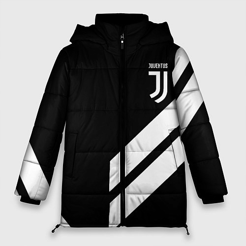 Женская зимняя куртка Juventus line white / 3D-Черный – фото 1