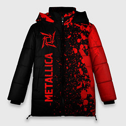 Куртка зимняя женская Metallica - red gradient по-вертикали, цвет: 3D-черный