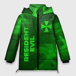 Куртка зимняя женская Resident Evil - green gradient вертикально, цвет: 3D-черный