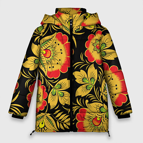 Женская зимняя куртка Хохлома / 3D-Черный – фото 1