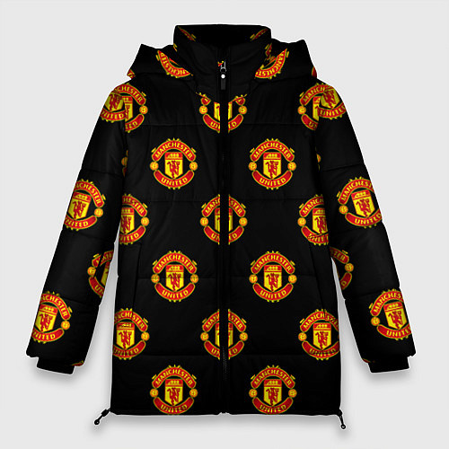 Женская зимняя куртка Manchester United Pattern / 3D-Светло-серый – фото 1