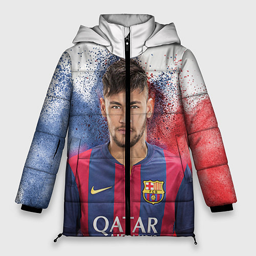 Женская зимняя куртка Neymar FCB / 3D-Черный – фото 1