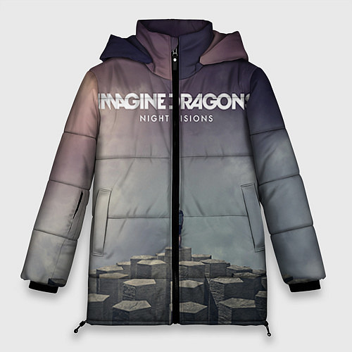 Женская зимняя куртка Imagine Dragons: Night Visions / 3D-Красный – фото 1