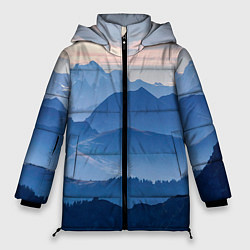 Куртка зимняя женская Горы, цвет: 3D-красный