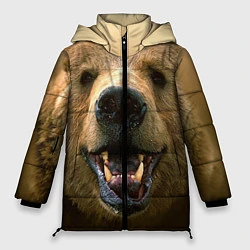 Куртка зимняя женская Взгляд медведя, цвет: 3D-черный