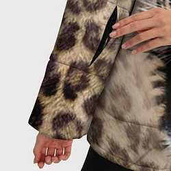 Куртка зимняя женская Взгляд леопарда, цвет: 3D-черный — фото 2