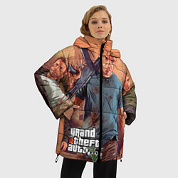 Куртка зимняя женская GTA 5: Gangsta, цвет: 3D-черный — фото 2
