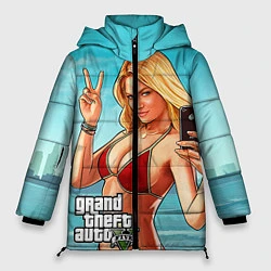 Куртка зимняя женская GTA 5: Selfie Girl, цвет: 3D-черный