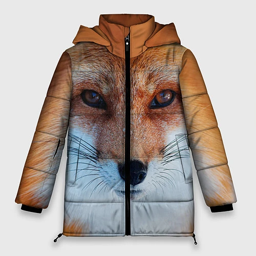 Женская зимняя куртка Взгляд лисы / 3D-Красный – фото 1