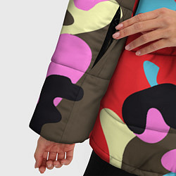 Куртка зимняя женская Яркий камуфляж, цвет: 3D-красный — фото 2