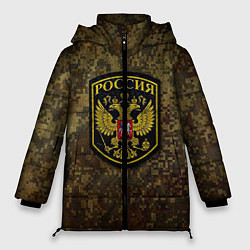 Куртка зимняя женская Камуфляж: Россия, цвет: 3D-черный