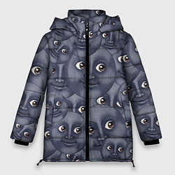 Куртка зимняя женская Эмодзи, цвет: 3D-черный