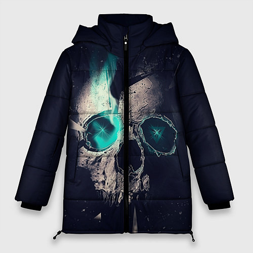 Женская зимняя куртка Skull eyes / 3D-Черный – фото 1
