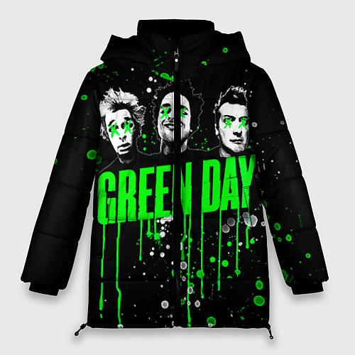 Женская зимняя куртка Green Day: Acid Colour / 3D-Черный – фото 1