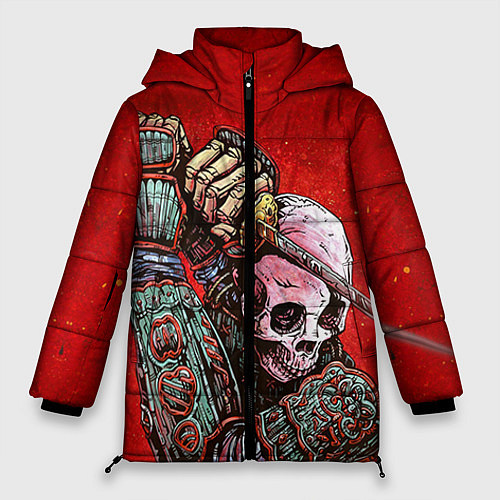 Женская зимняя куртка Скелет / 3D-Черный – фото 1