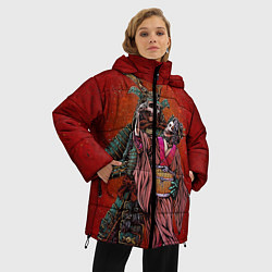 Куртка зимняя женская Скелеты, цвет: 3D-светло-серый — фото 2