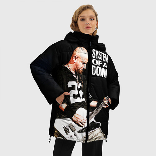 Женская зимняя куртка System of a Down / 3D-Светло-серый – фото 3