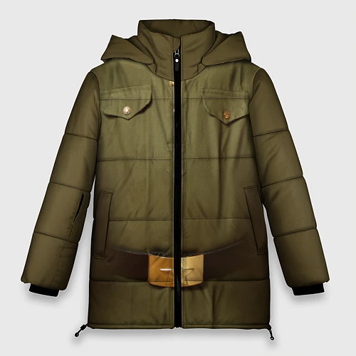Женская зимняя куртка Униформа солдата / 3D-Черный – фото 1