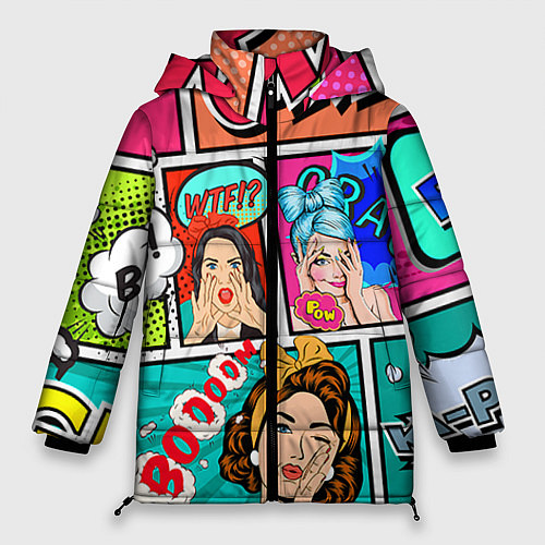 Женская зимняя куртка POP ART / 3D-Красный – фото 1