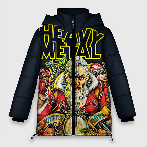 Женская зимняя куртка Heavy Metal Santa / 3D-Черный – фото 1