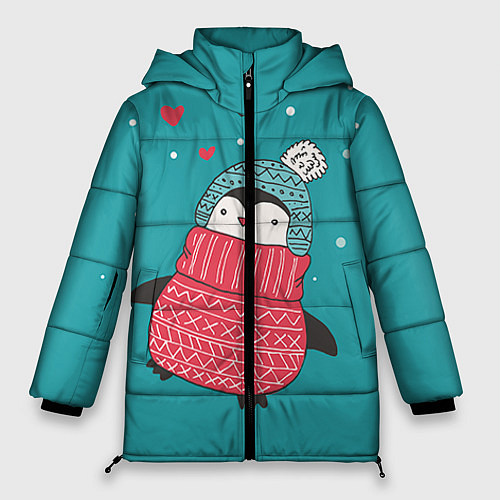 Женская зимняя куртка Пингвинчик / 3D-Черный – фото 1