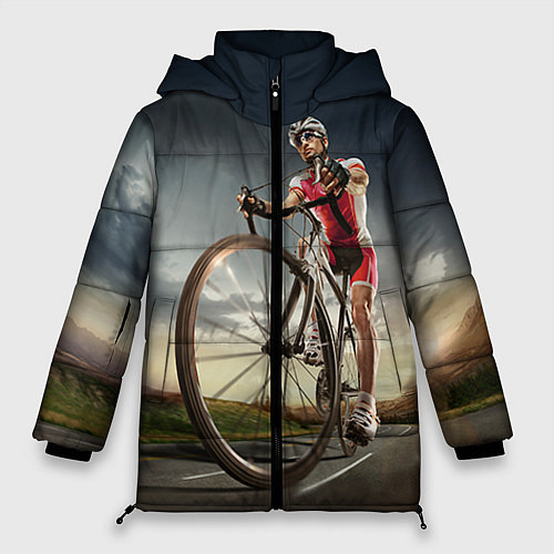 Женская зимняя куртка Велогонщик / 3D-Черный – фото 1