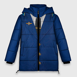 Куртка зимняя женская Китель, цвет: 3D-черный