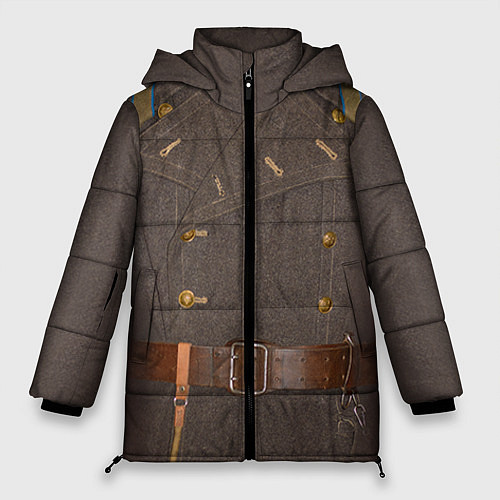 Женская зимняя куртка Шинель / 3D-Черный – фото 1