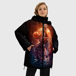 Куртка зимняя женская Баскетболист, цвет: 3D-красный — фото 2