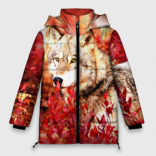 Женская зимняя куртка Осенний волк / 3D-Черный – фото 1