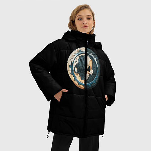 Женская зимняя куртка Adeptus Mechanicus / 3D-Светло-серый – фото 3