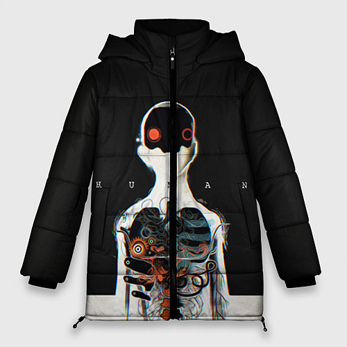 Женская зимняя куртка Three Days Grace: Skeleton / 3D-Красный – фото 1