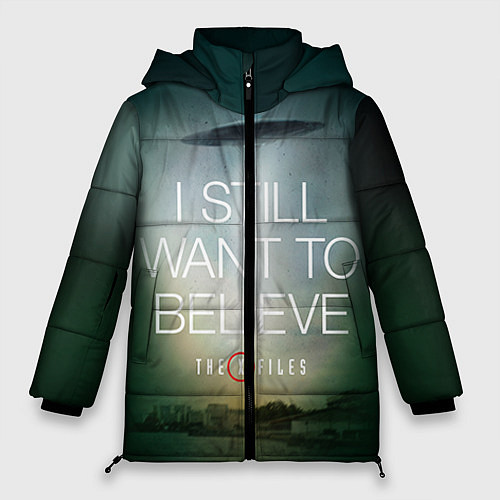 Женская зимняя куртка I still want to believe / 3D-Красный – фото 1