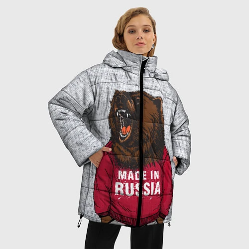 Женская зимняя куртка Made in Russia / 3D-Светло-серый – фото 3