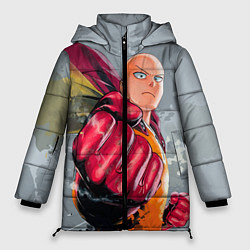 Куртка зимняя женская One Punch Man Fist, цвет: 3D-черный