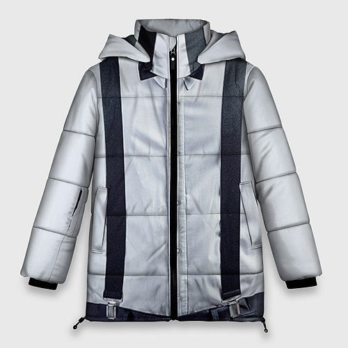 Женская зимняя куртка Рубашка с подтяжками / 3D-Черный – фото 1