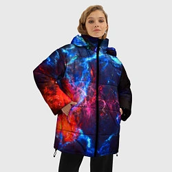 Куртка зимняя женская Космос, цвет: 3D-светло-серый — фото 2