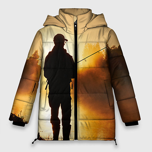 Женская зимняя куртка Вечерний рыбак / 3D-Черный – фото 1