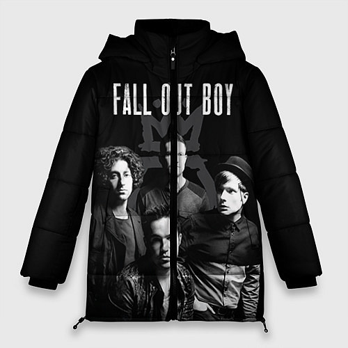Женская зимняя куртка Fall out boy band / 3D-Красный – фото 1