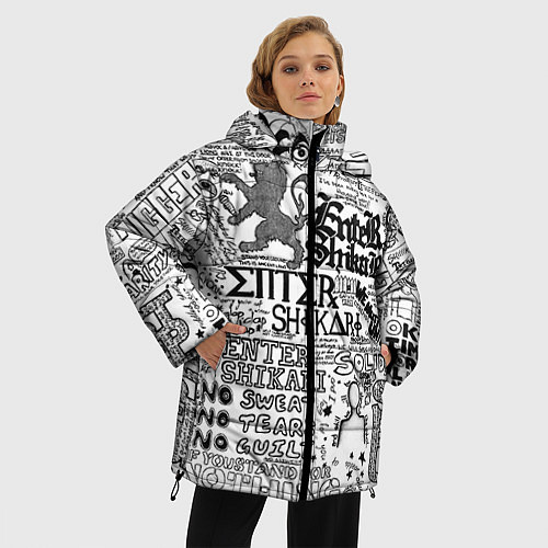 Женская зимняя куртка Enter Shikari: Words / 3D-Черный – фото 3