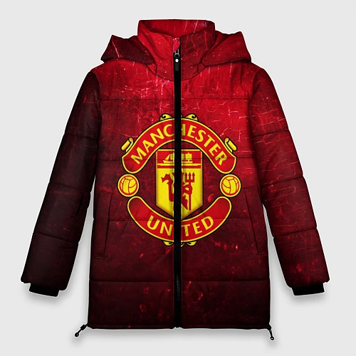 Женская зимняя куртка Манчестер Юнайтед / 3D-Черный – фото 1