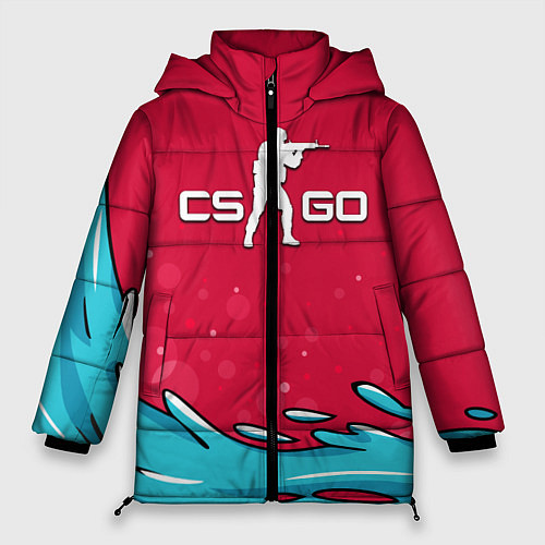 Женская зимняя куртка CS:GO Water Elemental / 3D-Черный – фото 1