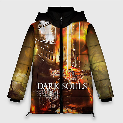 Женская зимняя куртка Dark Souls War / 3D-Черный – фото 1