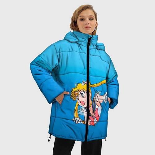 Женская зимняя куртка Сейлормун / 3D-Светло-серый – фото 3