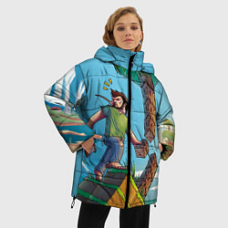 Куртка зимняя женская Minecraft Woodcutter, цвет: 3D-светло-серый — фото 2