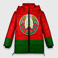 Куртка зимняя женская Герб Беларуси, цвет: 3D-светло-серый